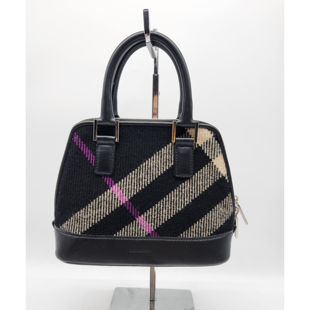 BURBERRY Mini Plaid Wool Alma Handbag 156BURXHA